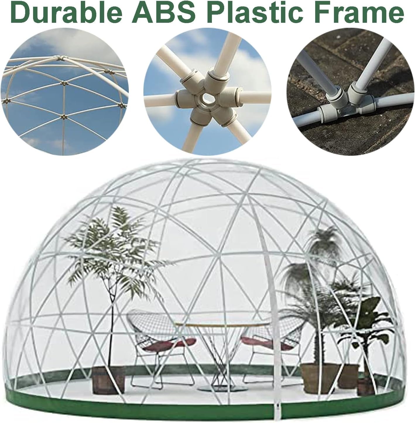 Plastic Frame Geodesic Dome Tent